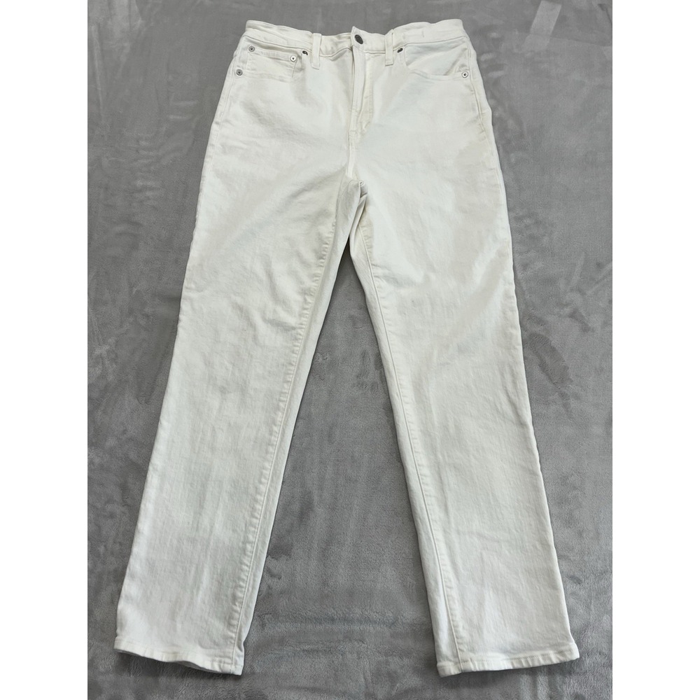 Madewell The Perfect Vintage Jean Women 28 Tile White Stretch High-Rise Preppy